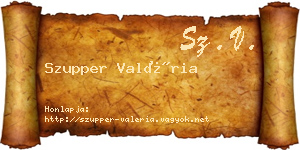 Szupper Valéria névjegykártya