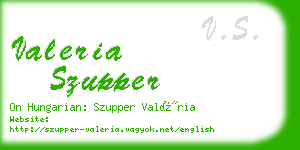 valeria szupper business card
